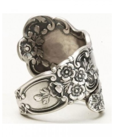 925 Sterling Silver Vintage Flower Small Flower Unique Flower Ring Women's Party Ring Birthday Gift Handicraft Size 7 US Code...