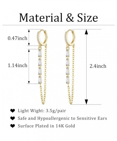 Trendy Gold Huggie Hoop Earrings for Women Shiny 925 Sterling Silver Disco Ball Cute Chain Hoop Drop Earrings for Teen Girls ...