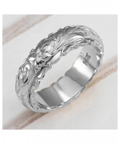 Ring Set Stainless Steel Flower gold sliver Wedding Elegant Jewelry 925 Rings and Silver Rings (Silver, 8) Silver 9 $5.81 Rings