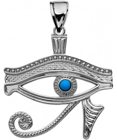 Sterling Silver Egyptian Blue Eye of Horus Pendant $19.24 Pendants