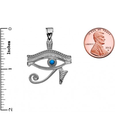 Sterling Silver Egyptian Blue Eye of Horus Pendant $19.24 Pendants