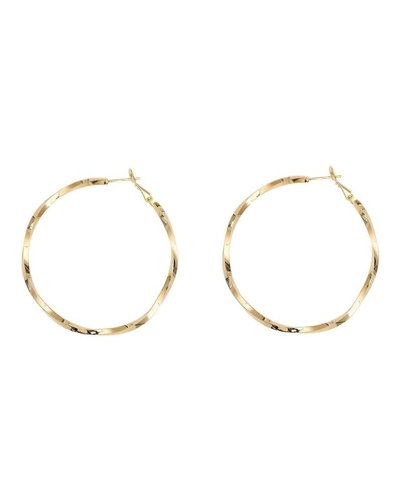 Gold Hoop Earrings for Women 14k Plated Hypoallergenic Open Circle Chunky Hoops Jewelry Girls Statement Hoops Large Thick Gli...