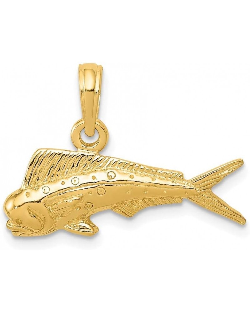 Solid 14k Yellow Gold Mahi Mahi Fish Pendant (15mm x 22mm) $77.04 Pendants