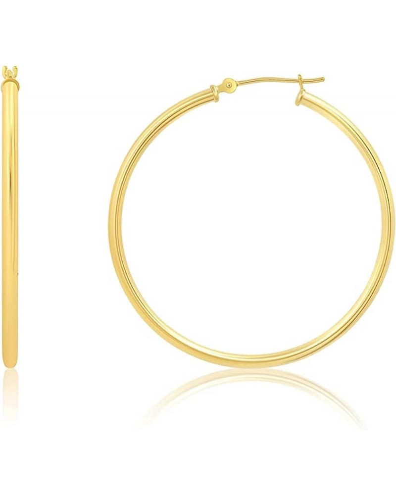 14 kt Yellow Gold Filled Endless Hoop Earrings | Lightweight Tube Earrings |Attractive Hoop Earrings| Ideal Pick For Annivers...