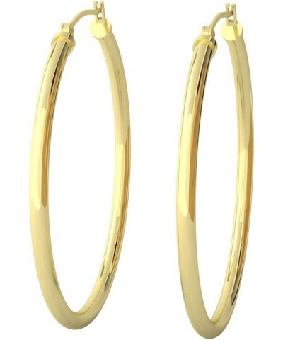 14 kt Yellow Gold Filled Endless Hoop Earrings | Lightweight Tube Earrings |Attractive Hoop Earrings| Ideal Pick For Annivers...