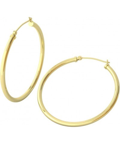 14 kt Yellow Gold Filled Endless Hoop Earrings | Lightweight Tube Earrings |Attractive Hoop Earrings| Ideal Pick For Annivers...