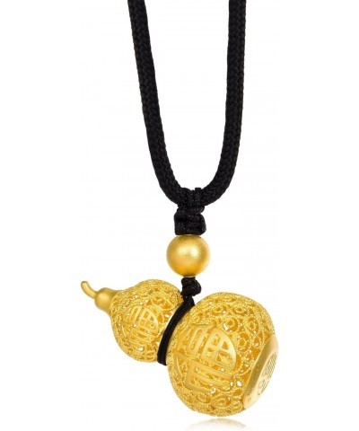 Cultural Blessings 999.9 24K Solid Gold Price-by-Weight 6.36g Gold Wulu Gourd Necklace for Women and Men 90852Z | 27.5 Inches...