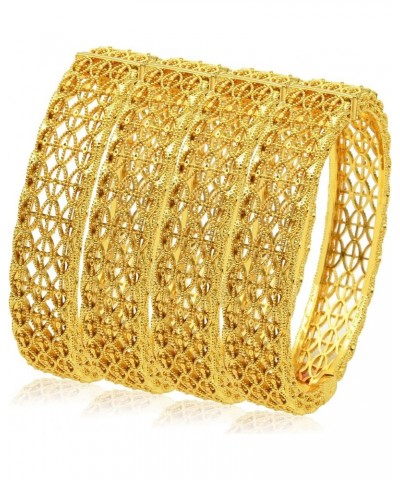 24K Gold Women Bangles Jewelry India Africa Bridal Wedding Jewelry Dubai Middle East Clothing Accessories 4 pieces B-48-4 $13...