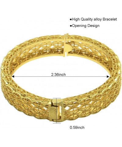 24K Gold Women Bangles Jewelry India Africa Bridal Wedding Jewelry Dubai Middle East Clothing Accessories 4 pieces B-48-4 $13...