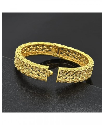 24K Gold Women Bangles Jewelry India Africa Bridal Wedding Jewelry Dubai Middle East Clothing Accessories 4 pieces B-48-4 $13...