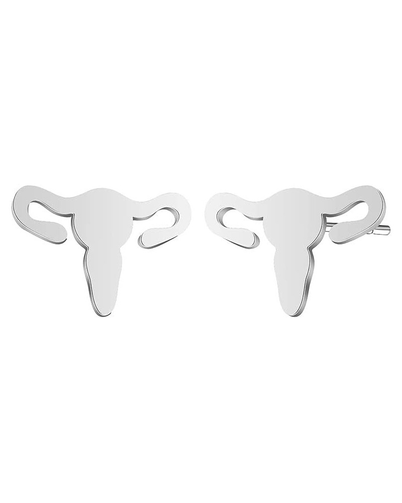 Cartoon Human Body Organs Uterus Earrings Jewelry for Medical Doctor Nurse silver $8.24 Earrings