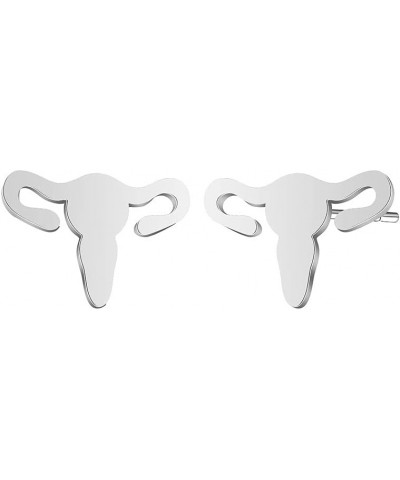 Cartoon Human Body Organs Uterus Earrings Jewelry for Medical Doctor Nurse silver $8.24 Earrings