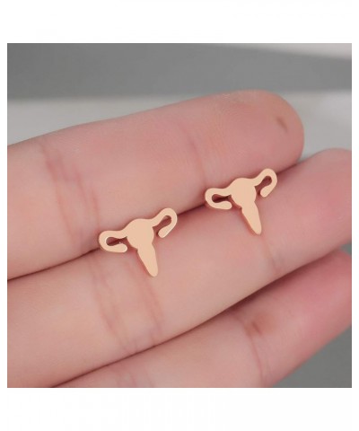 Cartoon Human Body Organs Uterus Earrings Jewelry for Medical Doctor Nurse silver $8.24 Earrings