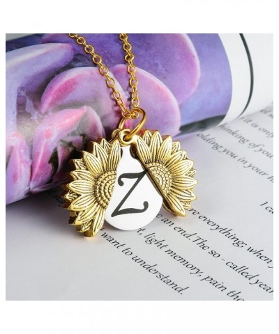 Sunshine engraved necklace letter sunflower pendant necklace jewelry Mother's Day gift female girlfriend G $7.75 Necklaces