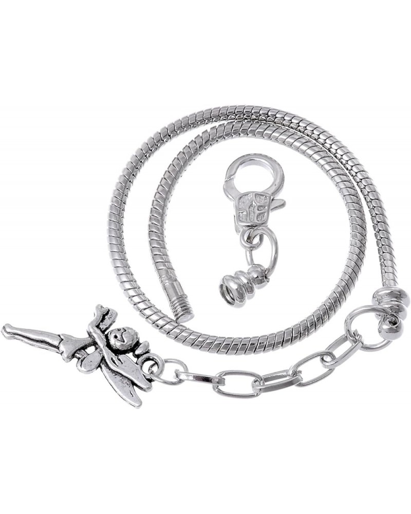 10pcs 9" Lobster Clasp Heart Lock Pendant Snake Chain European Charm Bracelet Silver Tone 18 CM Model 104 Silver $12.31 Brace...