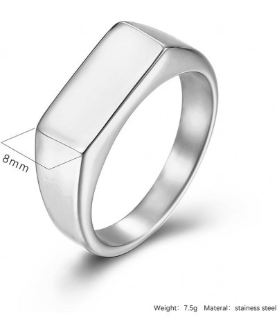 SHNIAN Modern Hebrew Blessing Ring Geometrical Shape Wedding Band Ring Stainless Steel for Men Women Free Engraved Band Chris...