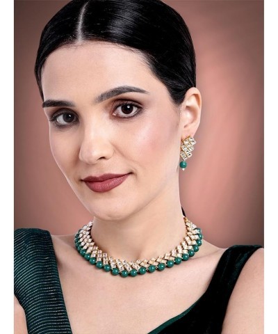 Indian Traditional Jewellry Set For Women Green $13.99 Jewelry Sets