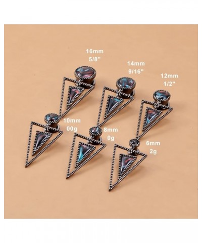 1 Pair Multicolour Ear Gauges Piercing Stainless Steel Elegant Ear Pendant Dangle Earrings Tunnel Plugs 6mm to 16mm. S8563HK ...