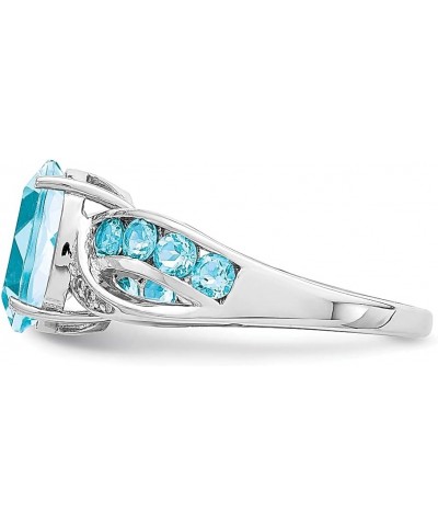 925 Sterling Silver Diamond Gemstone Ring 925 Sterling Silver - Blue Topaz - Size 6 $53.05 Rings