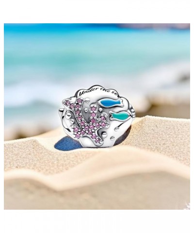 Summer Sea Animal Blue Charms Compatible for Pandora Bracelets and Necklaces 925 Sterling Silver Dangle Summer Jewelry Women'...