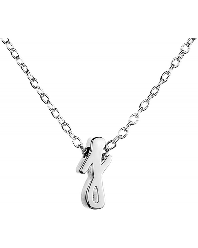 Silver Initial Necklace Initial Pendant Necklace Graduation Gift Personalized Necklace J $14.79 Necklaces