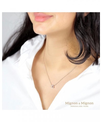 Silver Initial Necklace Initial Pendant Necklace Graduation Gift Personalized Necklace J $14.79 Necklaces