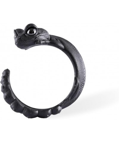 Knob Tail Gecko Ring Black Rings Lizard Gecko Rings Animal Jewelry Gift for Women Men Reptile Lovers 6 $13.58 Rings