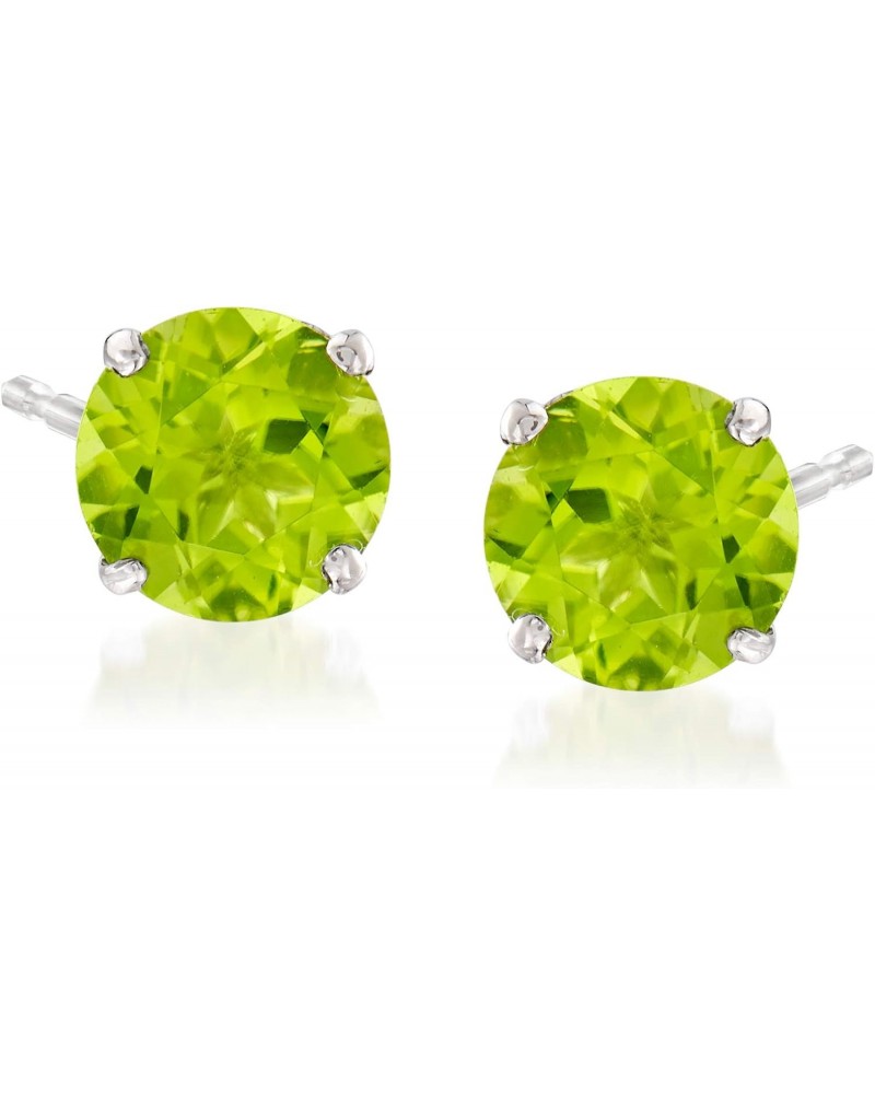 4.20 ct. t.w. Peridot Stud Earrings in 14kt White Gold $115.94 Earrings