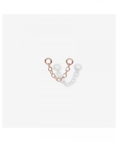 14K Gold Earrings Connector Chain for Women| Convertible Dangle Chain for Double Piercings 15mm Rose $7.98 Earrings