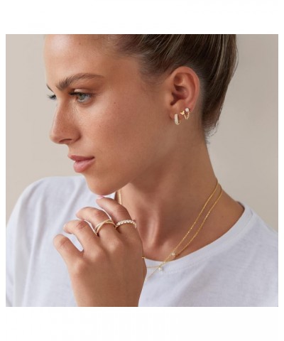 14K Gold Earrings Connector Chain for Women| Convertible Dangle Chain for Double Piercings 15mm Rose $7.98 Earrings