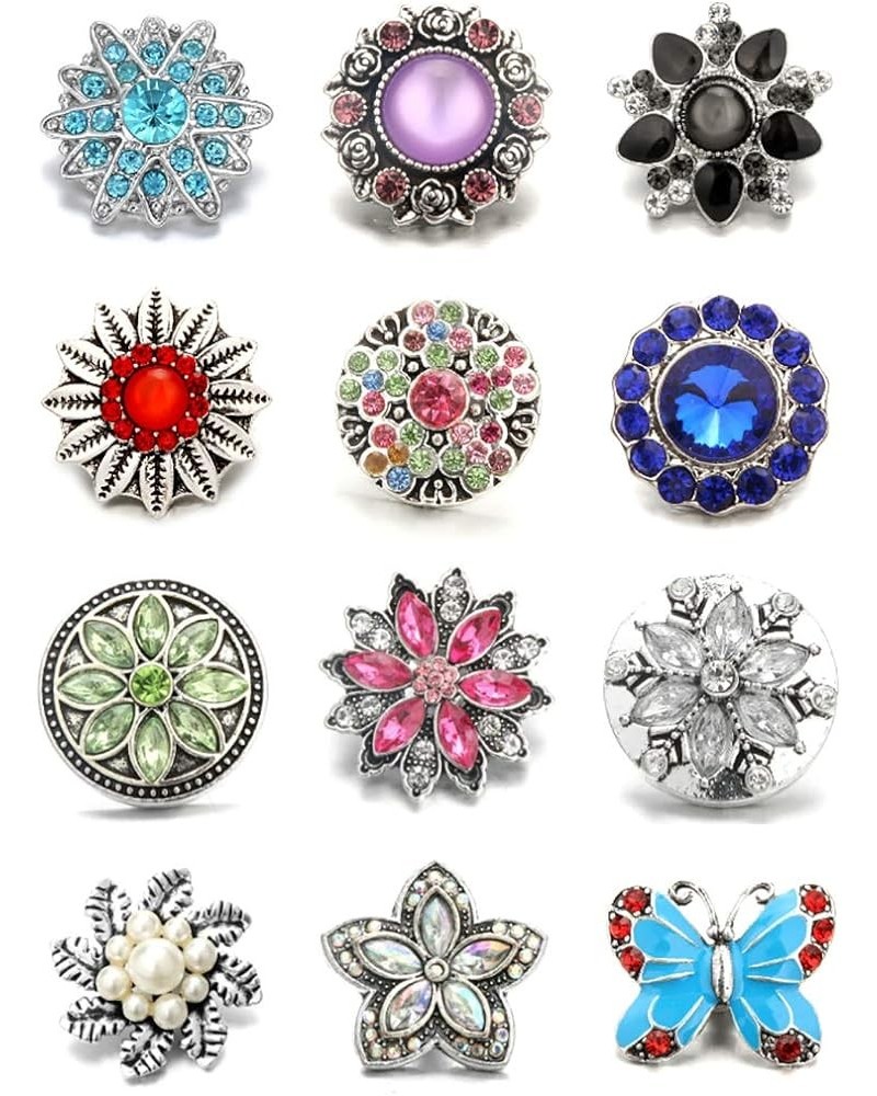 12pcs 20mm Snap Button Chunk Jewelry Charms Snap Bracelet Accessories for Women (8) 18 $9.87 Bracelets