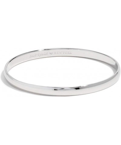 Women's Idiom Bangles Find The Lining - Solid One Size Silver $25.79 Bracelets