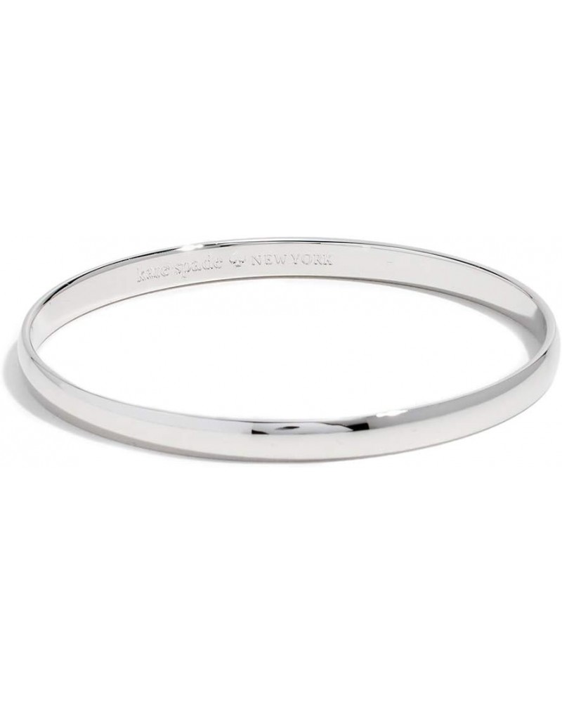 Women's Idiom Bangles Find The Lining - Solid One Size Silver $25.79 Bracelets