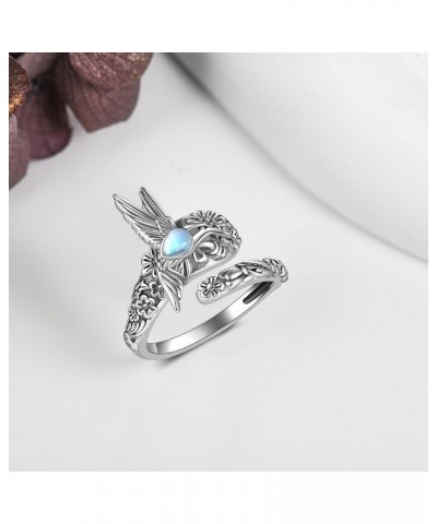 Hummingbird/Mushroom/Dragonfly/Sunflower Spoon Ring Sterling Silver Spoon Jewelry Gifts for Women Hummingbird8 $15.80 Rings