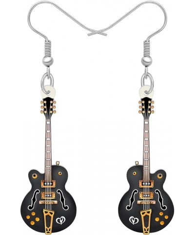 Acrylic Creative Music Bass Electric Guitar Earrings for Women Girls Gift Cute Dangle Earrings Jewelry for Party Charms Decor...