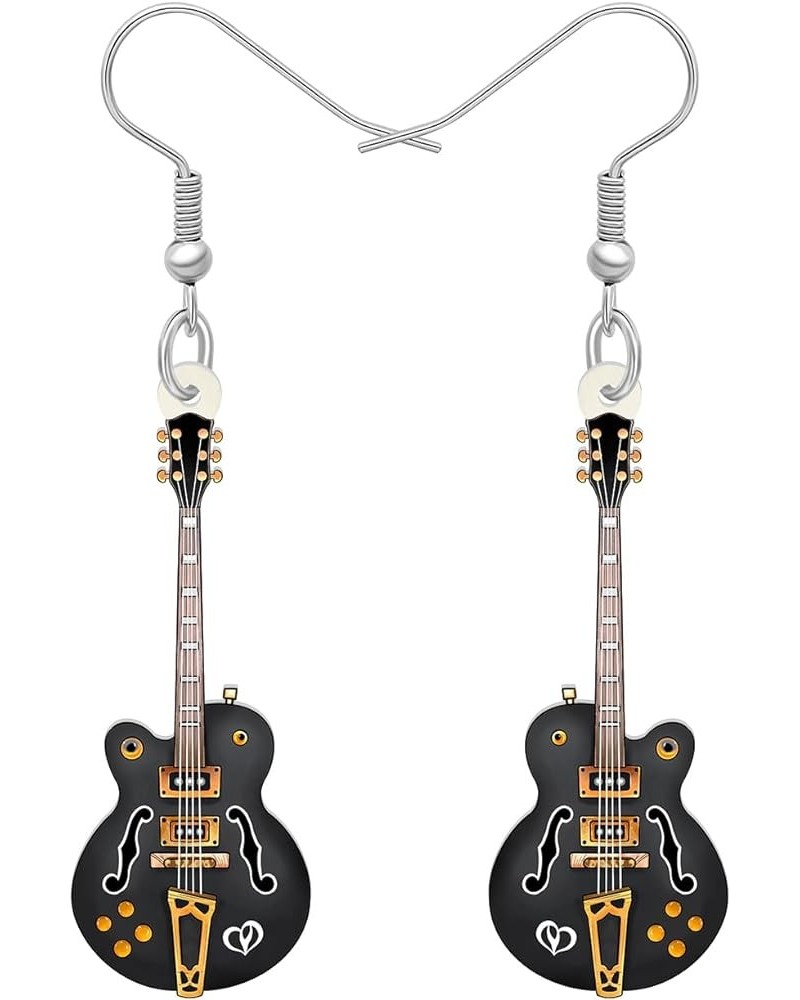 Acrylic Creative Music Bass Electric Guitar Earrings for Women Girls Gift Cute Dangle Earrings Jewelry for Party Charms Decor...