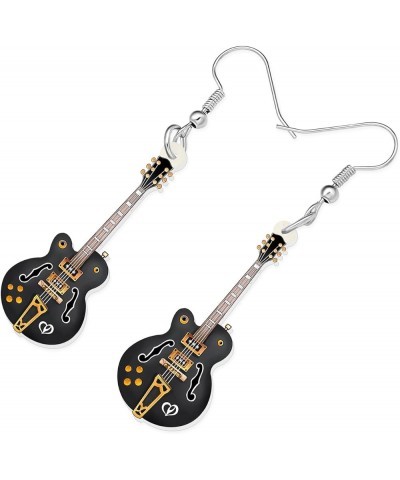 Acrylic Creative Music Bass Electric Guitar Earrings for Women Girls Gift Cute Dangle Earrings Jewelry for Party Charms Decor...