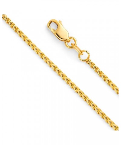 14k REAL Yellow OR White Gold 1.5mm Hollow Square Franco Chain Necklace with Lobster Claw Clasp Yellow Gold 24.0 Inches $68.6...