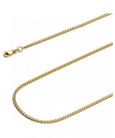 14k REAL Yellow OR White Gold 1.5mm Hollow Square Franco Chain Necklace with Lobster Claw Clasp Yellow Gold 24.0 Inches $68.6...