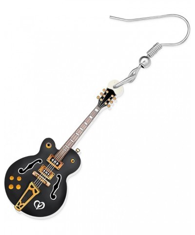 Acrylic Creative Music Bass Electric Guitar Earrings for Women Girls Gift Cute Dangle Earrings Jewelry for Party Charms Decor...