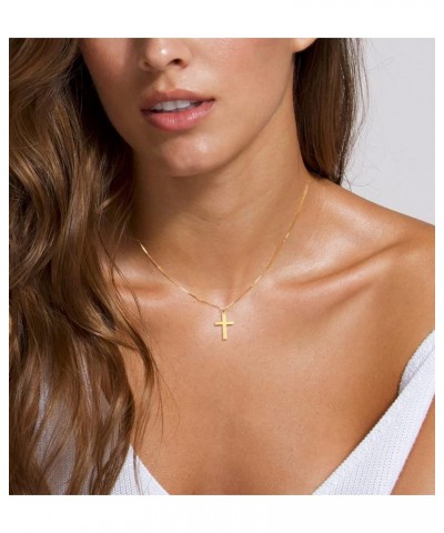 Cross Necklace for Women, Dainty Gold Silver Cross Necklaces for Women Simple Layered Small Cross Choker Necklace Thin Chain ...