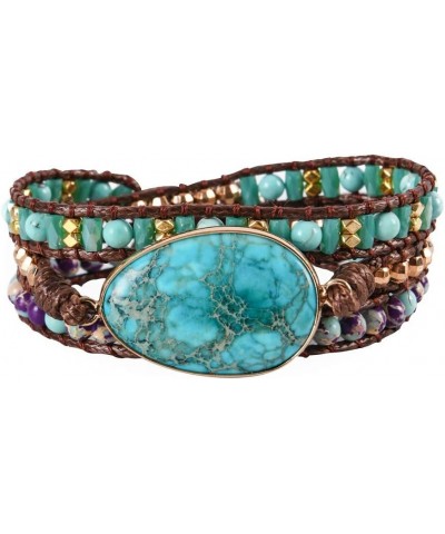 Dazzling Handmade Leather Wrap Bracelet Collection Imperial Jasper 1 $8.99 Bracelets