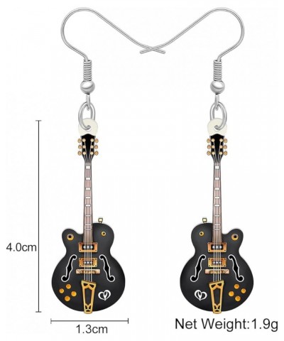 Acrylic Creative Music Bass Electric Guitar Earrings for Women Girls Gift Cute Dangle Earrings Jewelry for Party Charms Decor...