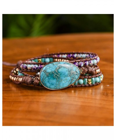 Dazzling Handmade Leather Wrap Bracelet Collection Imperial Jasper 1 $8.99 Bracelets