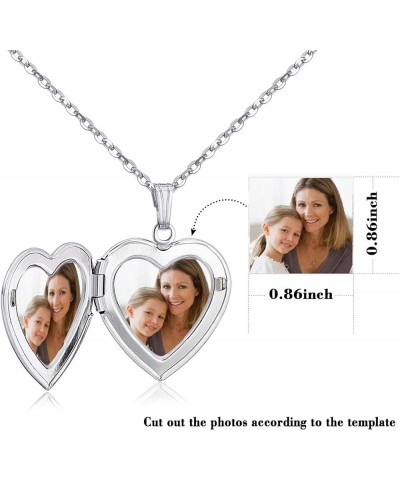 Locket Necklace that Holds Pictures Initial Alphabet A-Z Letter Pendant Necklace Platinum Plated Gifts for Women P $10.25 Nec...