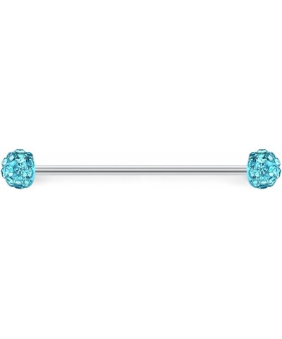 3-9PCS 16G 14G Industrial Barbell Cartilage Earring Body Piercing Jewelry For Women Men 1 1/2"(38mm) 6PCS - Gems Ball $7.83 B...