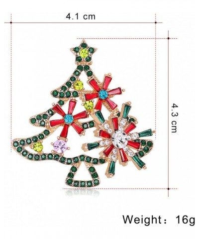 Christmas Brooches for Women Multicolor Rhinestone Crystal Enamel Christmas Tree Pins Christmas Jewelry Gift for Girls $6.15 ...