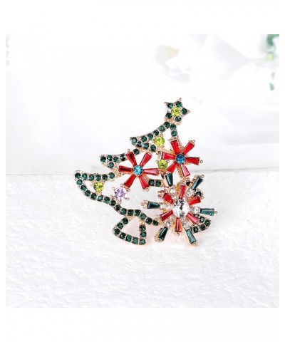 Christmas Brooches for Women Multicolor Rhinestone Crystal Enamel Christmas Tree Pins Christmas Jewelry Gift for Girls $6.15 ...