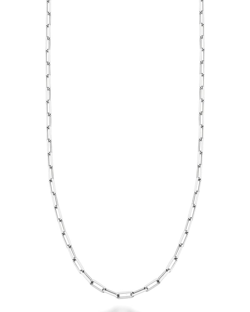 Solid 925 Sterling Silver Italian 2mm Paperclip Link Chain Necklace for Women, Made in Italy Length 26 Inches $10.15 Necklaces