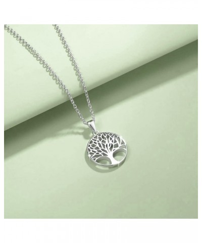 Sterling Silver Necklace for Women Family Tree of Life Pendant Necklace Dainty Jewelry Anniversary Birthday Gifts for Women G...